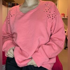 2 for $25 Coral sweater cutouts floral